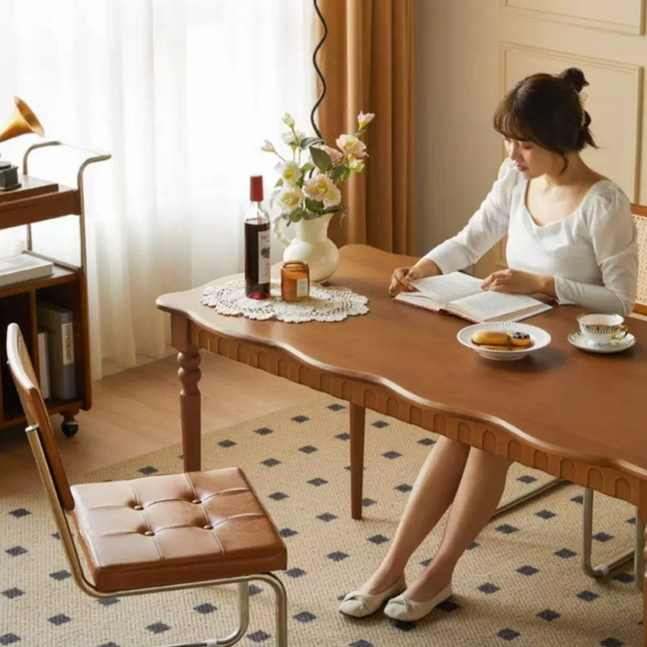 SAKIYO Japandi Solid Wood Dining Table - Radical Homes Singapore