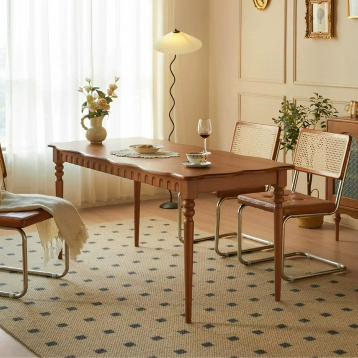 SAKIYO Japandi Solid Wood Dining Table - Radical Homes Singapore
