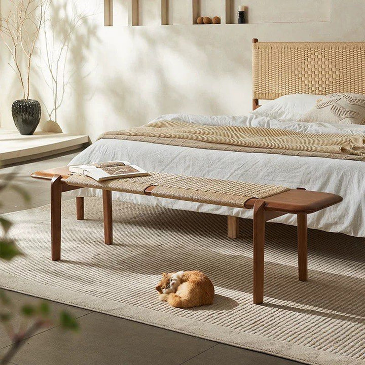 RATTANFORD Vintage Rattan Bench - Cassa Haus Singapore