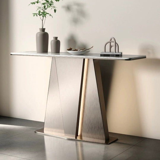 ZAREL Modern Sintered Stone Console Table - Cassa Haus Singapore