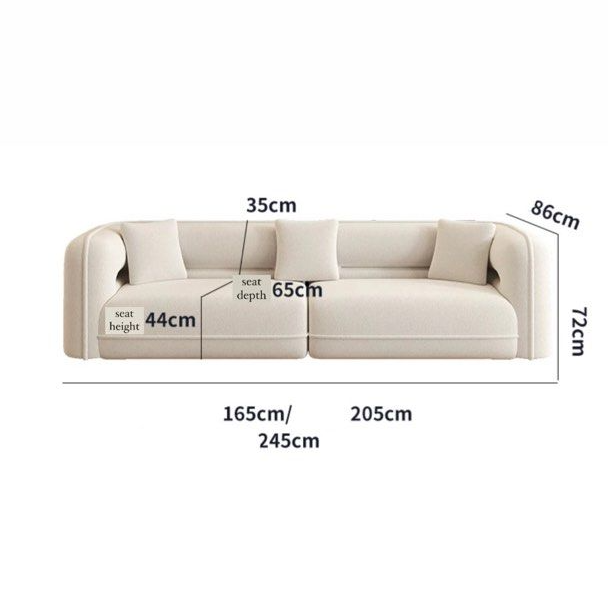 OLMARIS Modern Boucle Sofa - Radical Homes Singapore