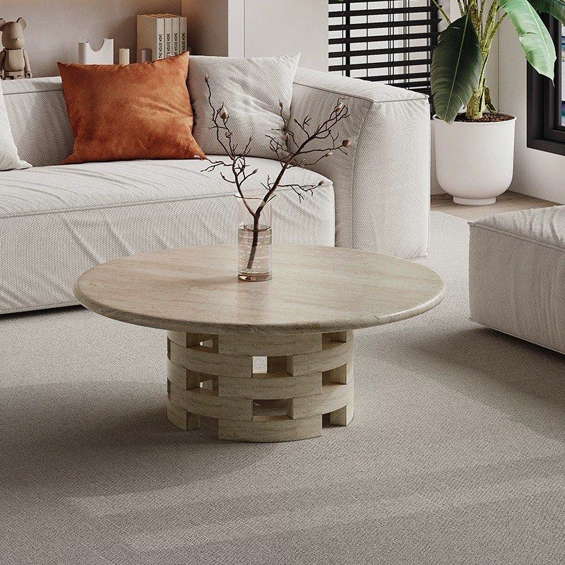 VESELE Modern Travertine Coffee Table - Radical Homes Singapore