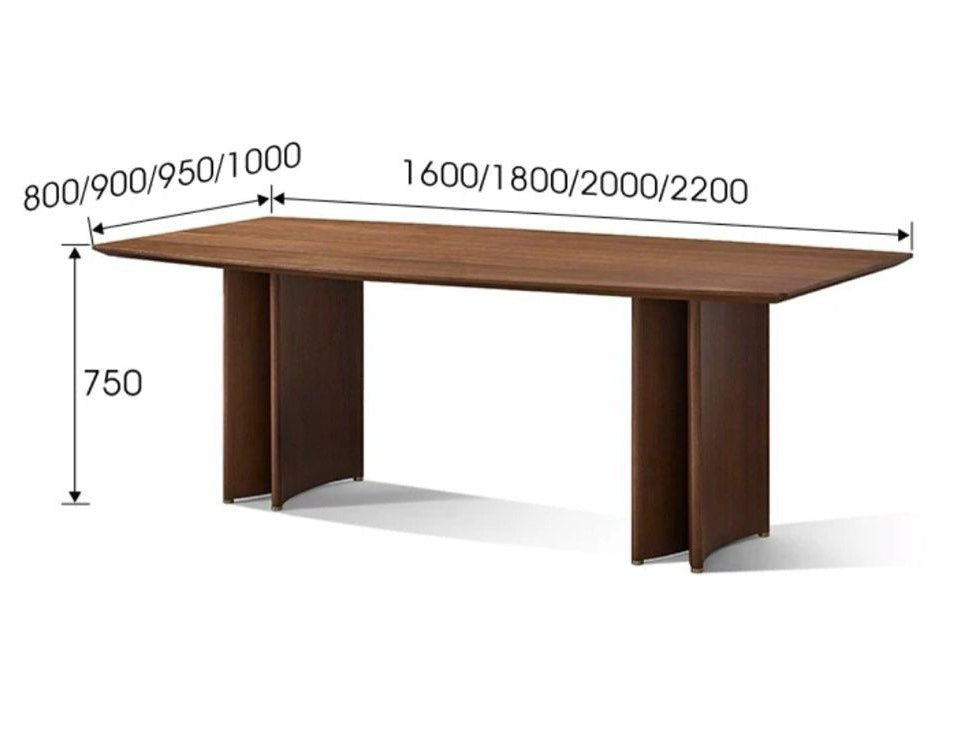 PALIC Rustic Walnut Dining Table - Radical Homes Singapore