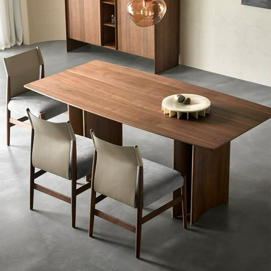 PALIC Rustic Walnut Dining Table - Radical Homes Singapore