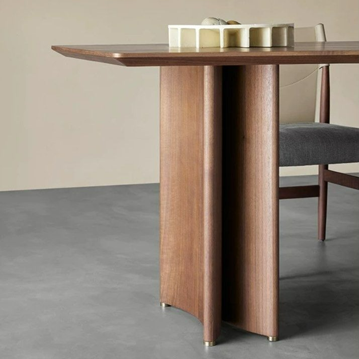 PALIC Rustic Walnut Dining Table - Radical Homes Singapore