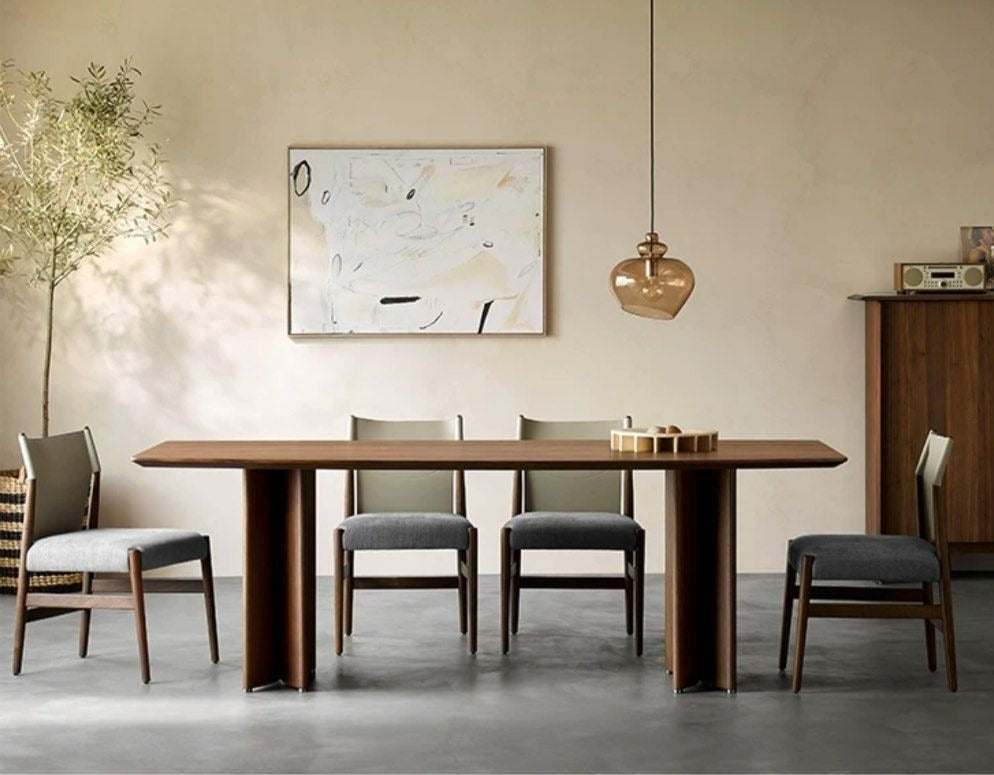 PALIC Rustic Walnut Dining Table - Radical Homes Singapore