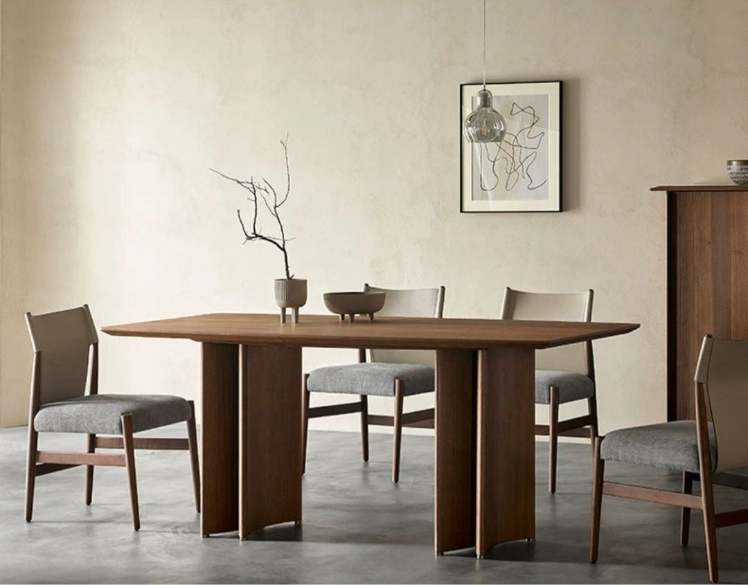 PALIC Rustic Walnut Dining Table - Radical Homes Singapore