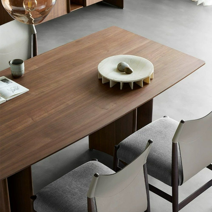 PALIC Rustic Walnut Dining Table - Radical Homes Singapore