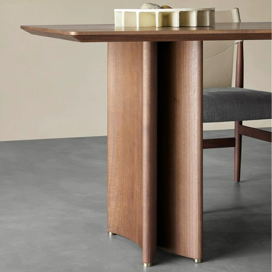 PALIC Rustic Walnut Dining Table - Radical Homes Singapore