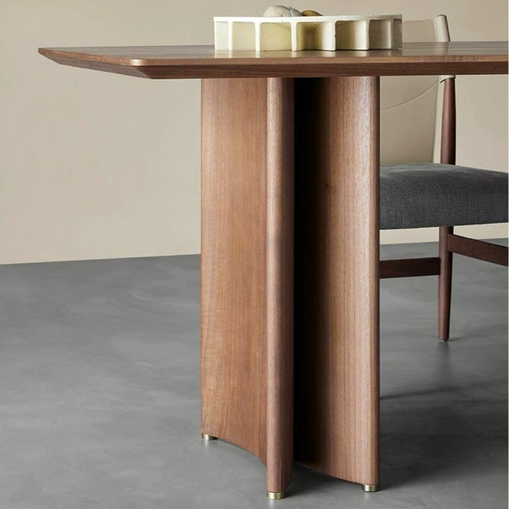 PALIC Rustic Walnut Dining Table - Radical Homes Singapore