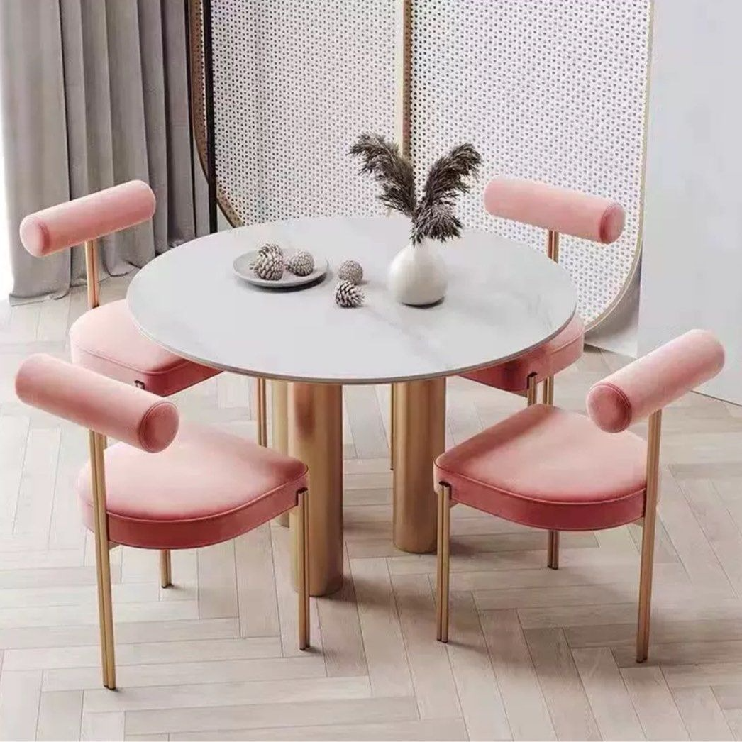 PATTERSON Modern Round Marble Dining Table - Radical Homes Singapore