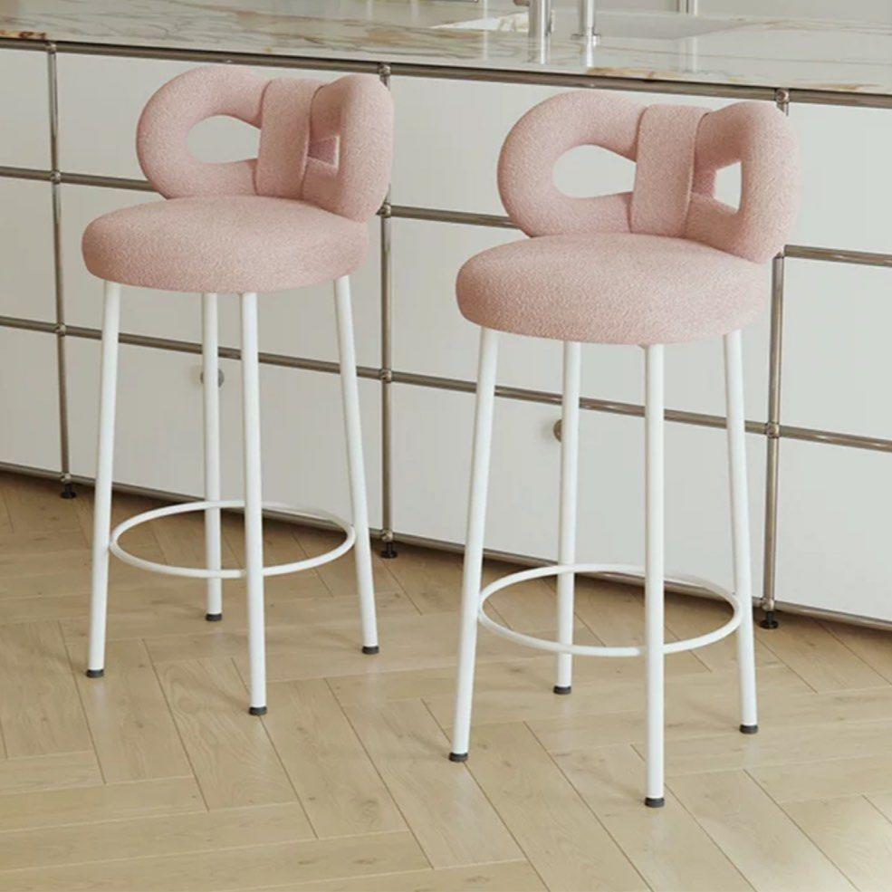 ESTON Modern Boucle Ribbon Bar Stool - Radical Homes Singapore