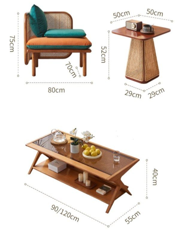 NOZUMI Japandi Rattan Sofa - Radical Homes Singapore