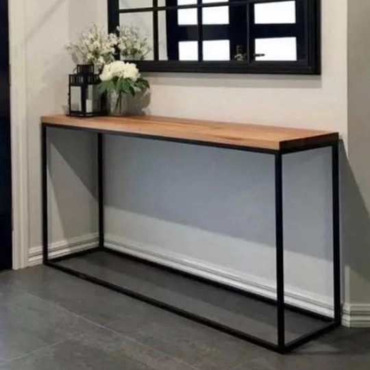 NARVION Ultra Slim Solid Wood Console Table - Cassa Haus Singapore