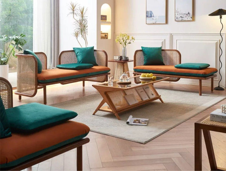 NOZUMI Japandi Rattan Sofa - Radical Homes Singapore