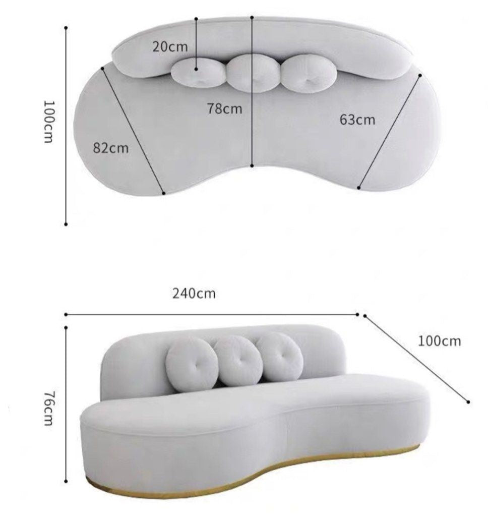 LAMORA Modern Velvet Sofa - Radical Homes Singapore
