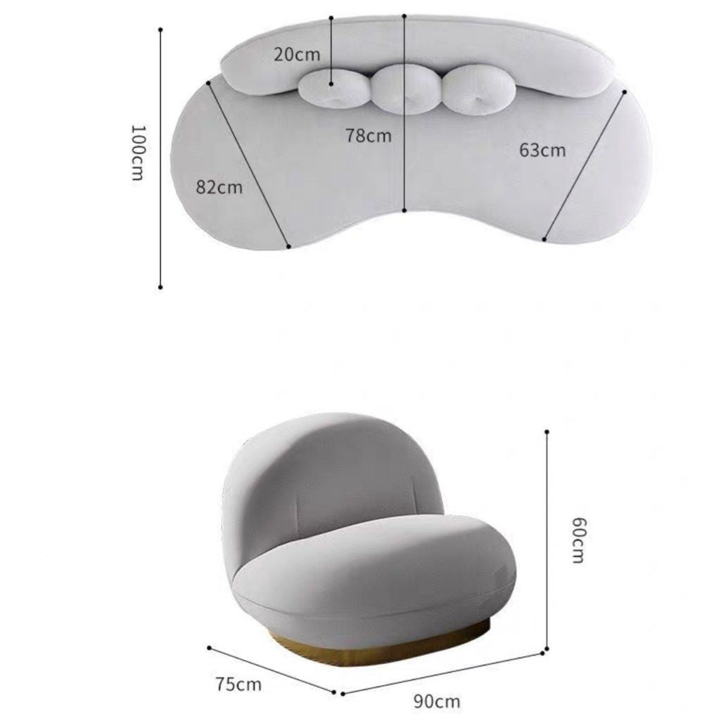LAMORA Modern Velvet Sofa - Radical Homes Singapore