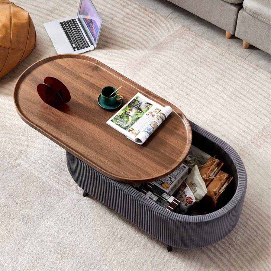 AVENELLE Modern Velvet Coffee Table - Cassa Haus Singapore