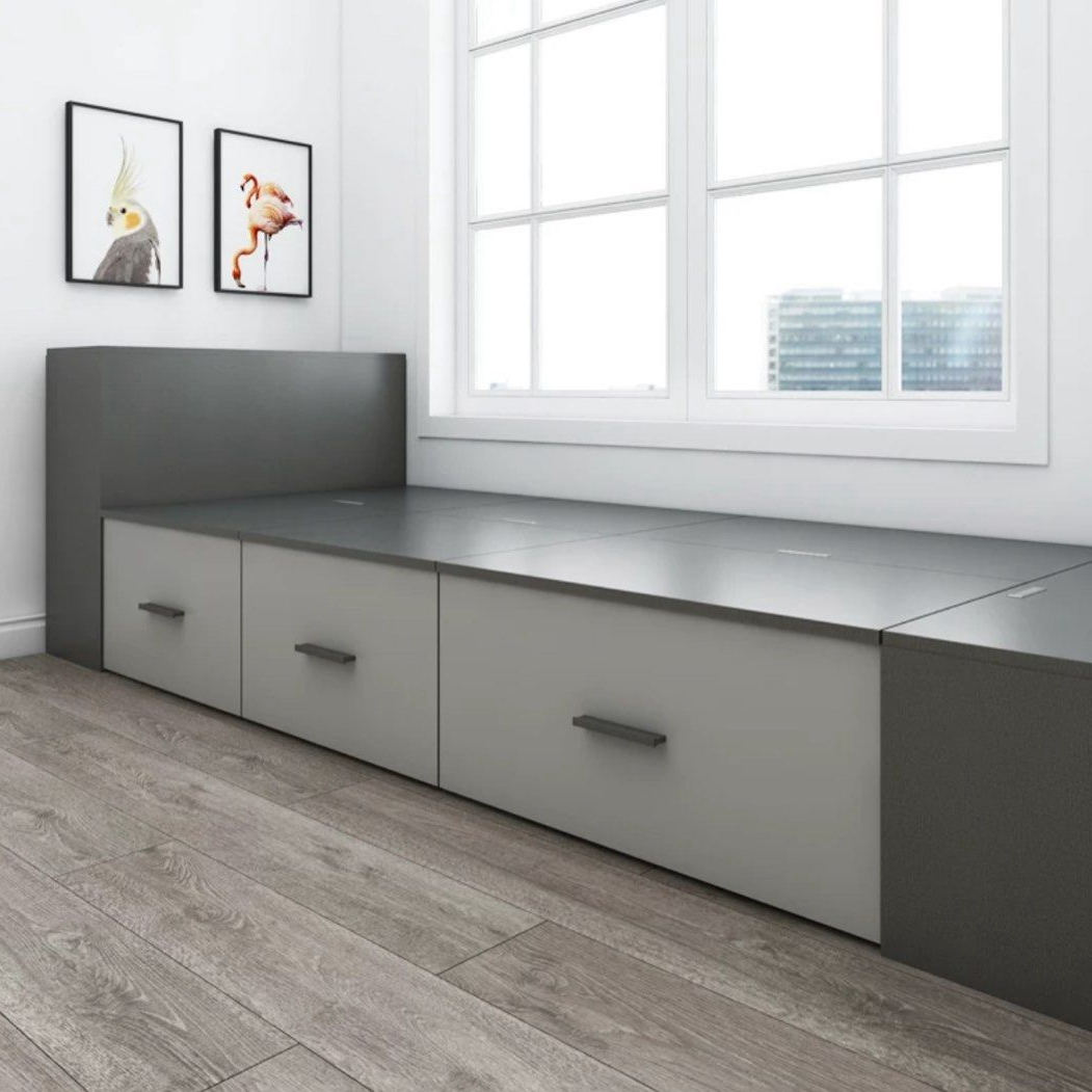 MANON Modern Storage Platform Bedframe - Radical Homes Singapore