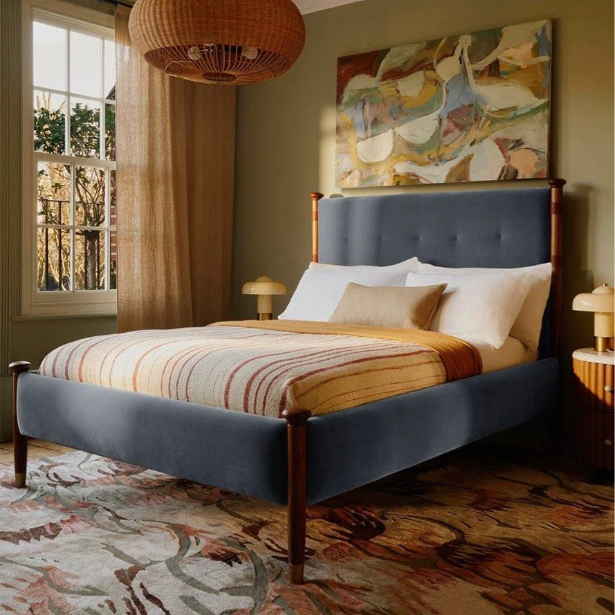 VAOLO Modern Velvet Bedframe - Radical Homes Singapore