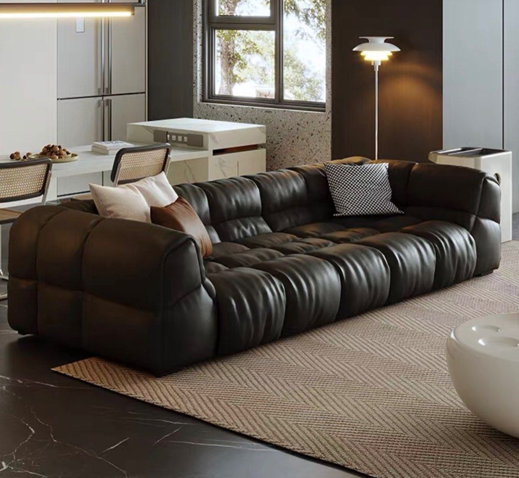 TAVESTI Modern Leather Sofa - Radical Homes Singapore