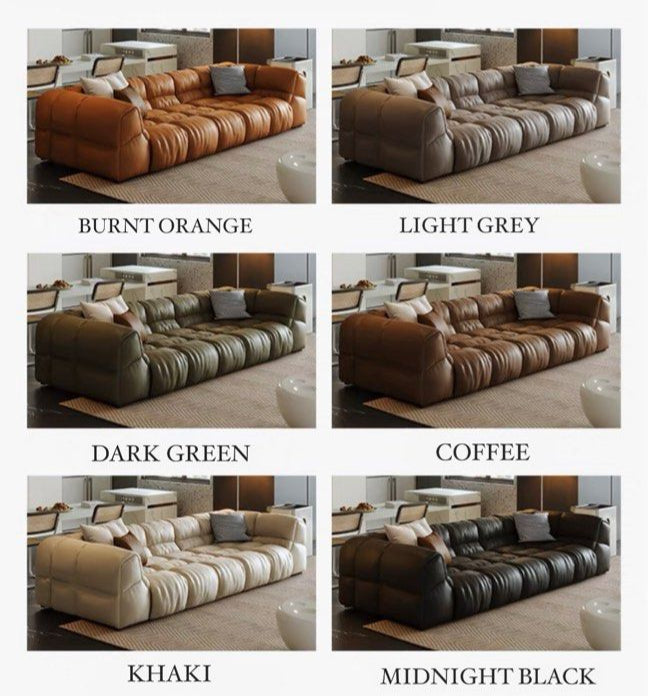 TAVESTI Modern Leather Sofa - Radical Homes Singapore