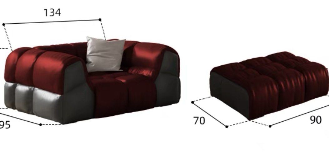 TAVESTI Modern Leather Sofa - Radical Homes Singapore