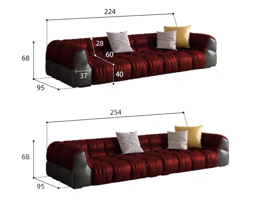 TAVESTI Modern Leather Sofa - Radical Homes Singapore