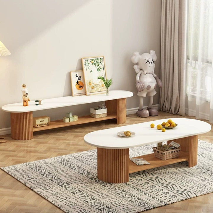 BELIA Japandi Solid Wood TV Console - Radical Homes Singapore