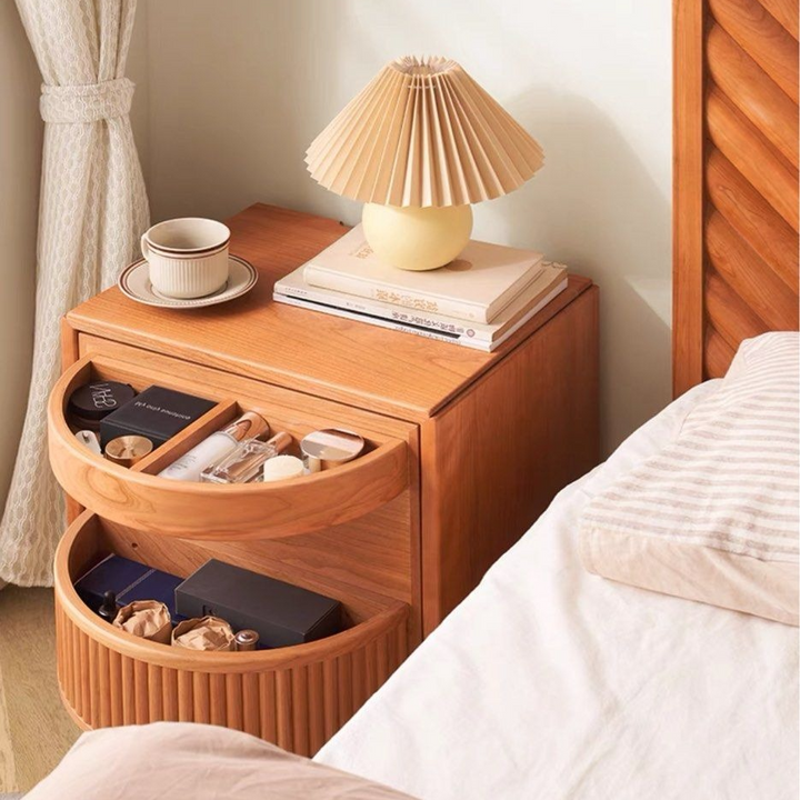 SAPER Modern Rotatable Solid Wood Side Table - Radical Homes Singapore