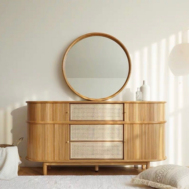 MEILEEN Japandi Solid Wood Sideboard - Radical Homes Singapore