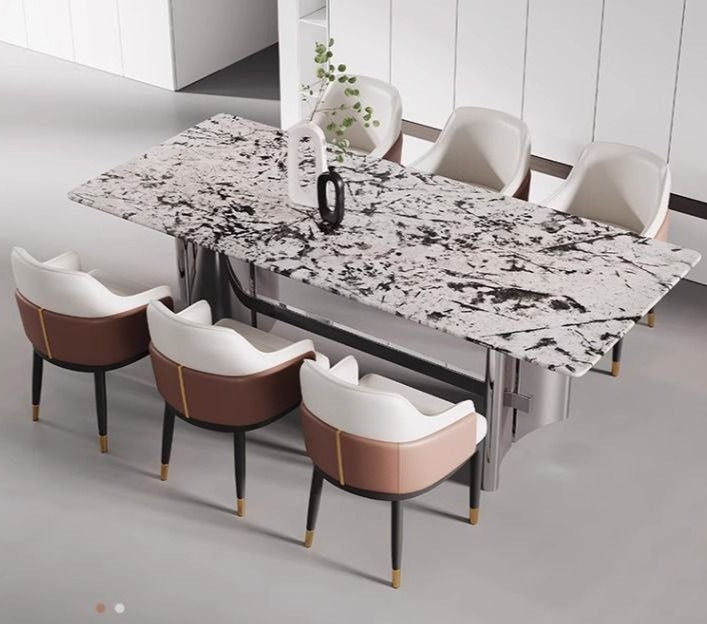 FONTAINE Modern Leather Dining Chair - Radical Homes Singapore
