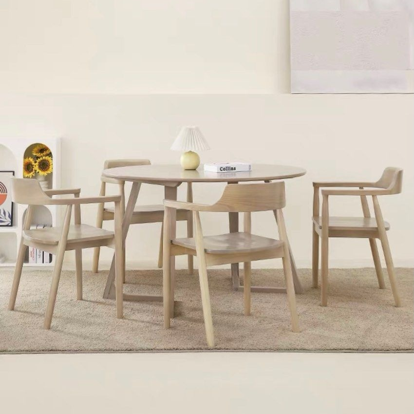 TREVINO Japandi Solid Wood Dining Table - Radical Homes Singapore
