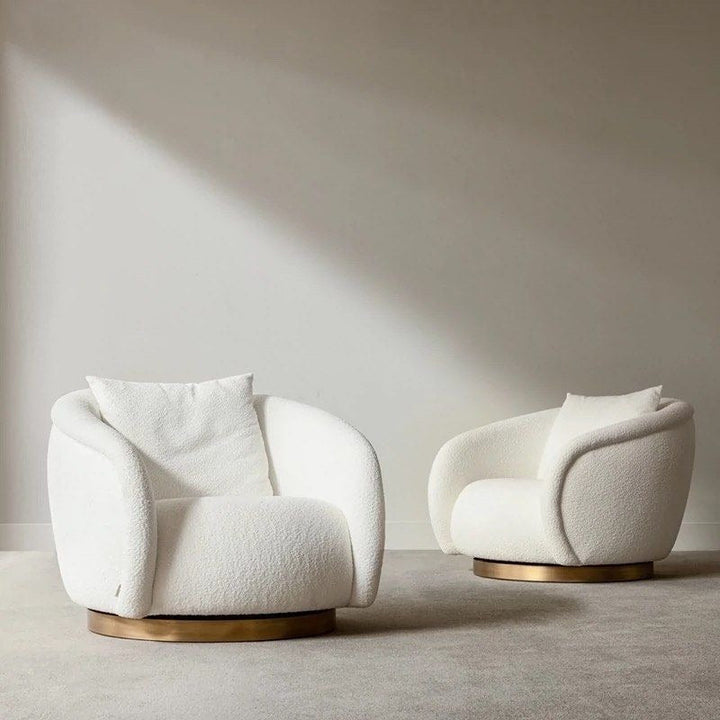 ASHER Modern Boucle Lounge Chair - Radical Homes Singapore