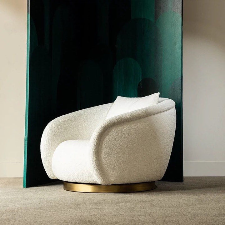 ASHER Modern Boucle Lounge Chair - Radical Homes Singapore