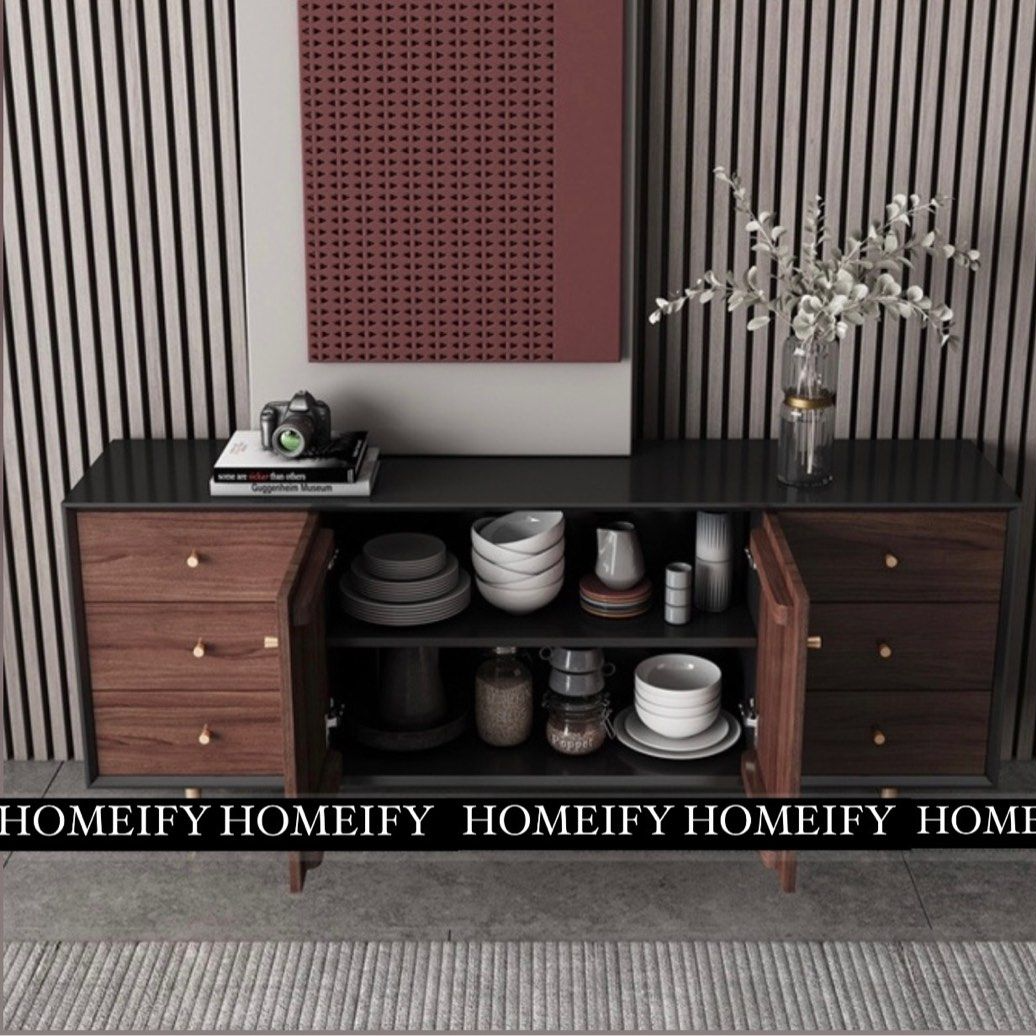 DANIEL Walnut Sideboard - Radical Homes Singapore