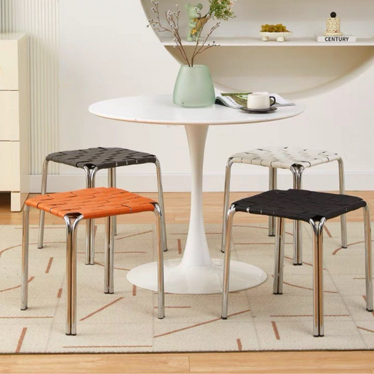ORYVELL Modern Leather Stool - Cassa Haus Singapore