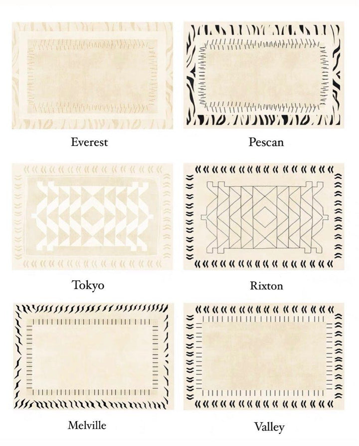 ERESTOR Modern Waterproof Beige Rug - Radical Homes Singapore