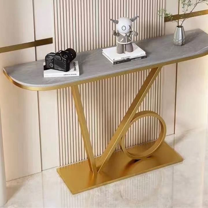 ELODIE Modern Marble Console Table - Radical Homes Singapore