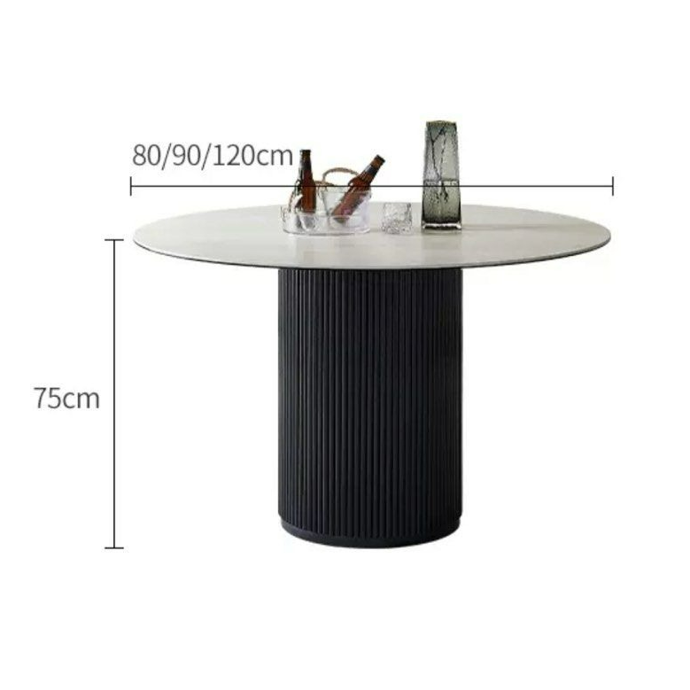 STRATERRA Modern Travertine Dining Table - Cassa Haus Singapore