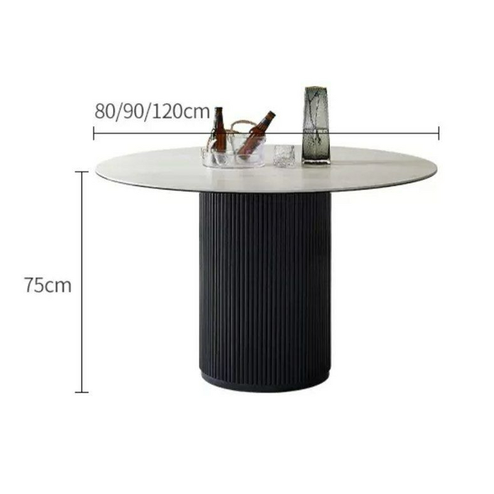 STRATERRA Modern Travertine Dining Table - Cassa Haus Singapore