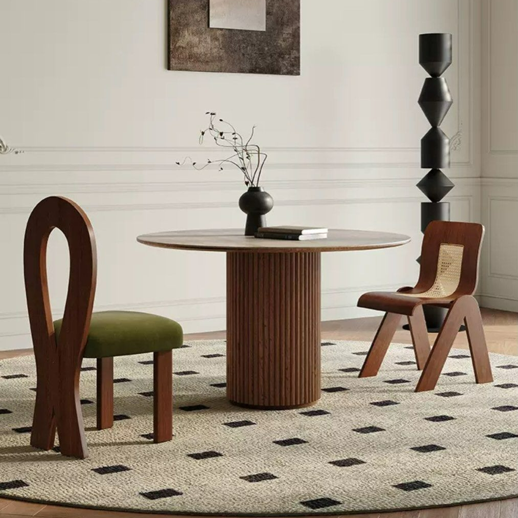 STRATERRA Modern Travertine Dining Table - Cassa Haus Singapore
