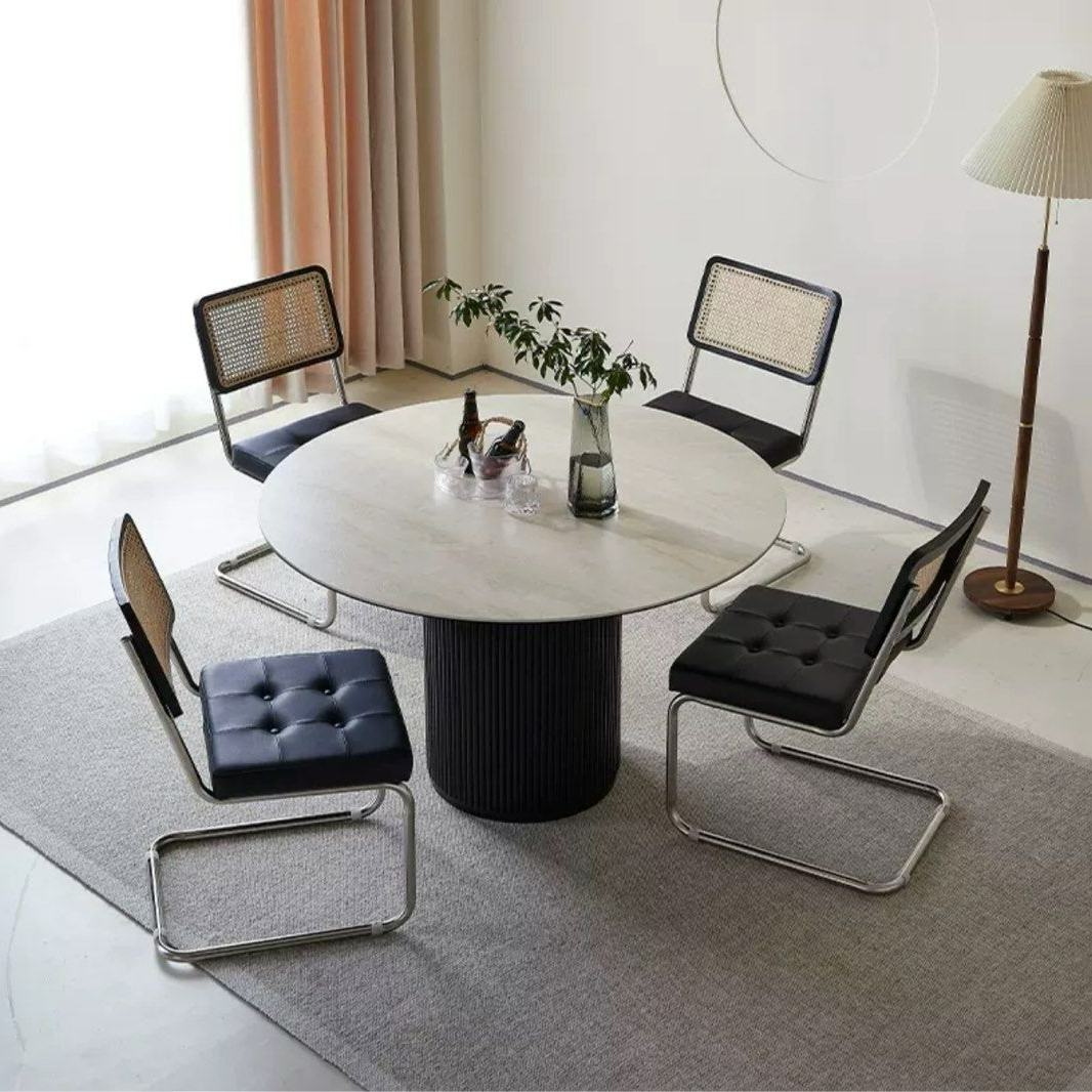 STRATERRA Modern Travertine Dining Table - Cassa Haus Singapore