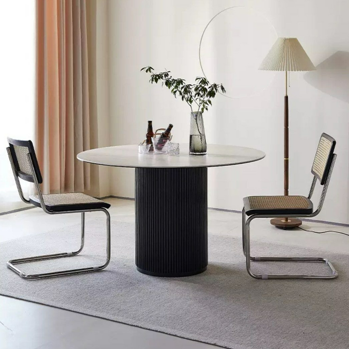 STRATERRA Modern Travertine Dining Table - Cassa Haus Singapore