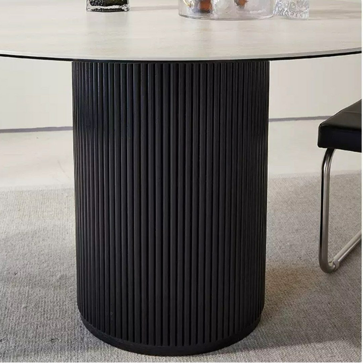STRATERRA Modern Travertine Dining Table - Cassa Haus Singapore