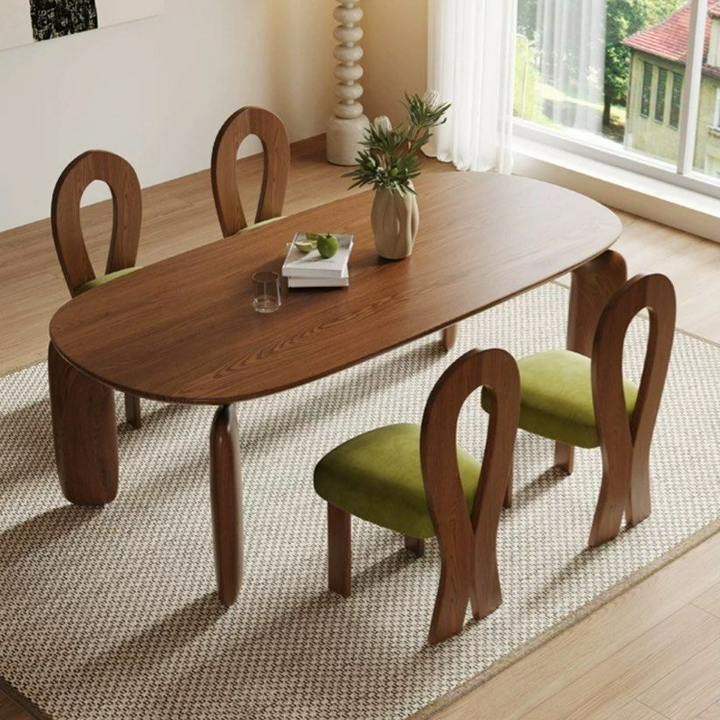 ZAMORA Japandi Solid Wood Dining Table - Radical Homes Singapore