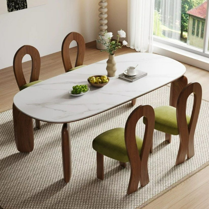 ZAMORA Japandi Solid Wood Dining Table - Radical Homes Singapore