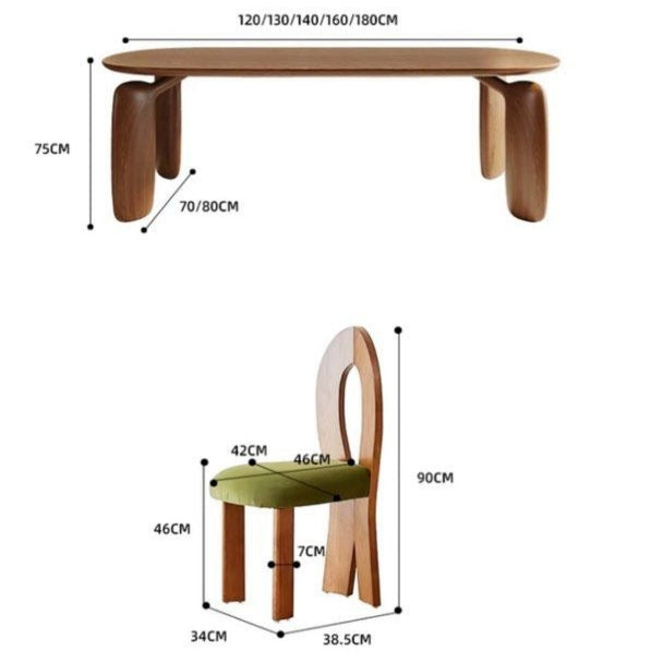 ZAMORA Japandi Solid Wood Dining Table - Radical Homes Singapore