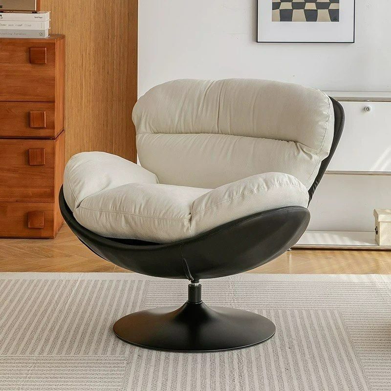 MILA Modern Leather Swivel Lounge Chair - Radical Homes Singapore