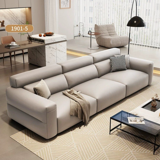 MELTO Modern Genuine Leather Sofa - Cassa Haus Singapore